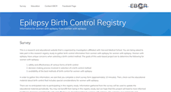 Desktop Screenshot of epilepsybirthcontrolregistry.org