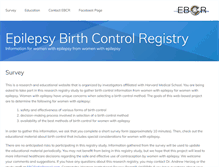 Tablet Screenshot of epilepsybirthcontrolregistry.org